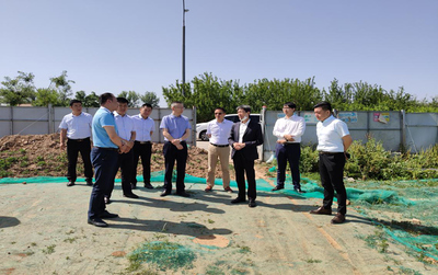陜西環保集團-福建雪人股份公司董事長兼總經理林汝捷到園區開發公司項目現場考察
